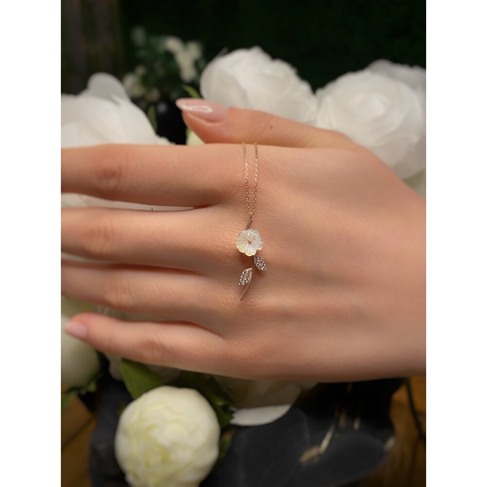 Manolya Çiçeği Tutkusu Rosegold Gümüş Set