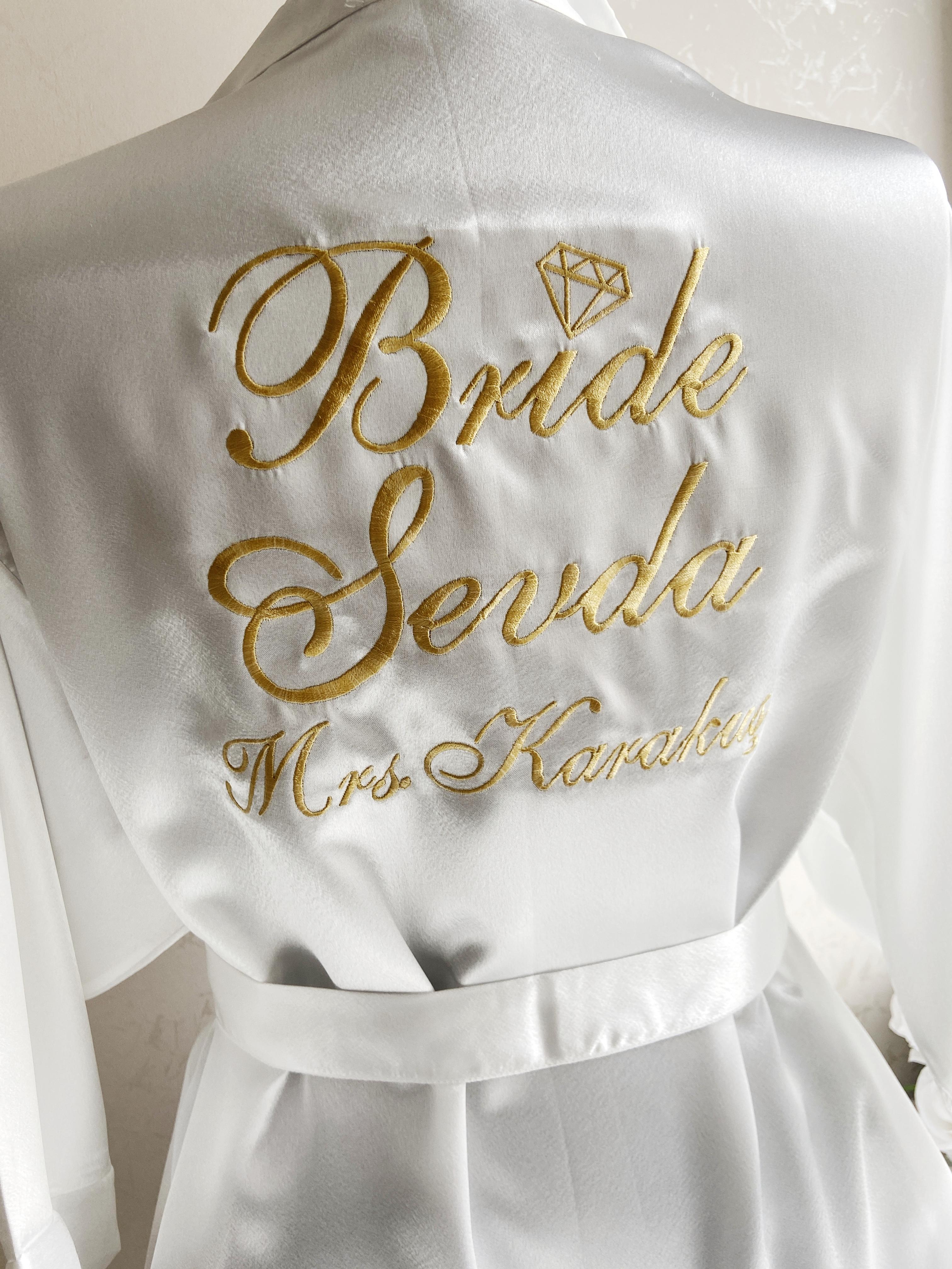 Embroidered Bridal Dressing Gown