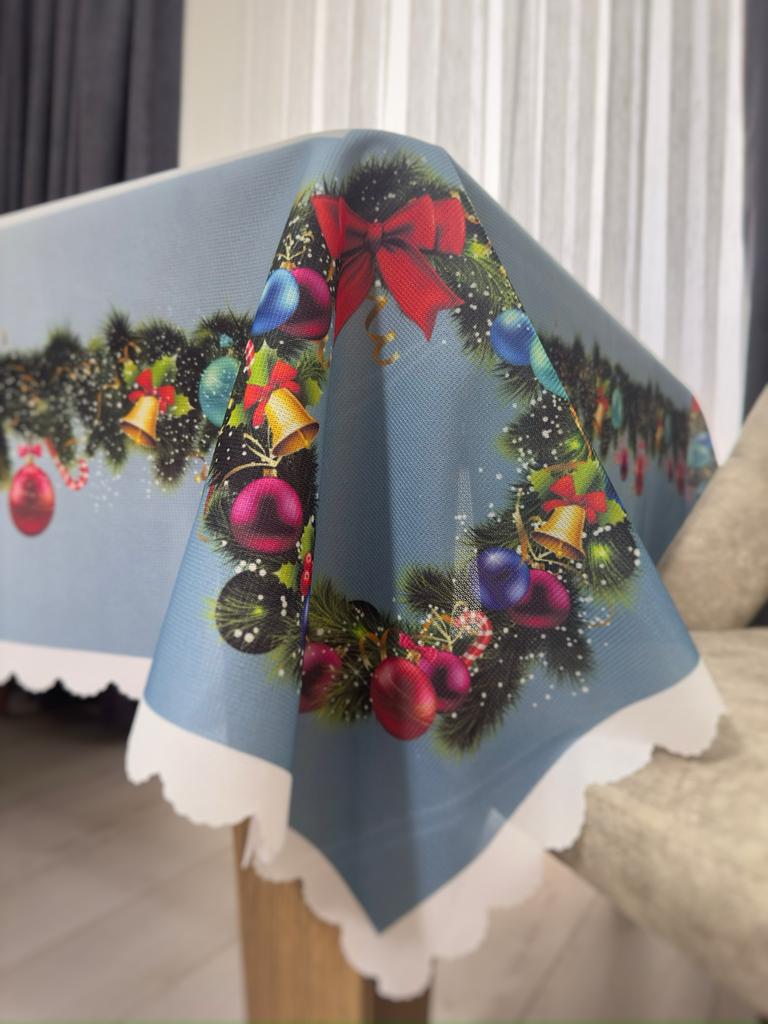 Yılbaşı Desenli Masa Örtüsü