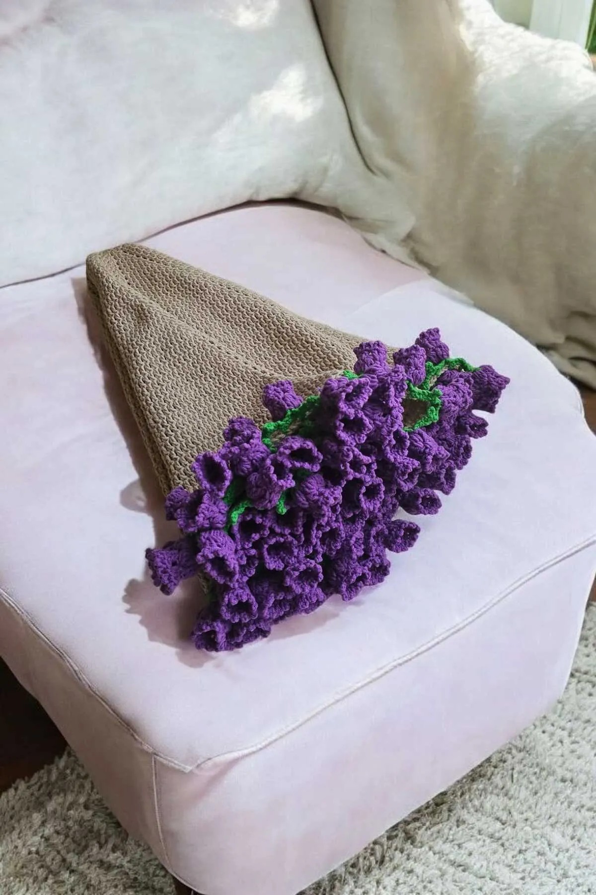 Trend Çiçekli Battaniye, Buket Battaniye, Buket Şal, Çiçek Buketi
