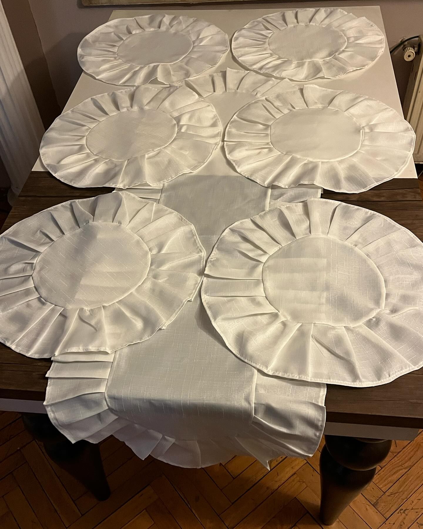 Keten Düz Runner Set