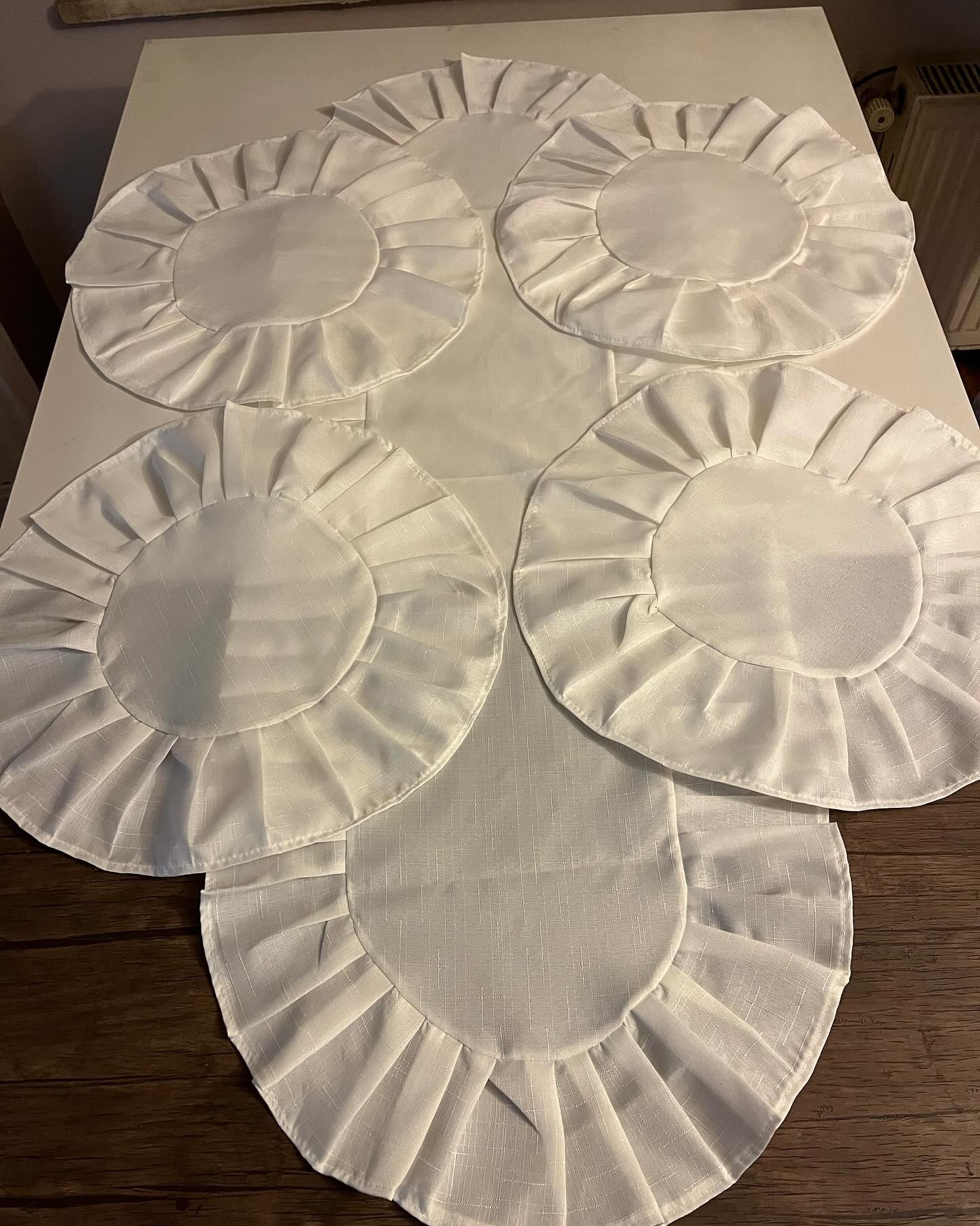 Keten Düz Runner Set