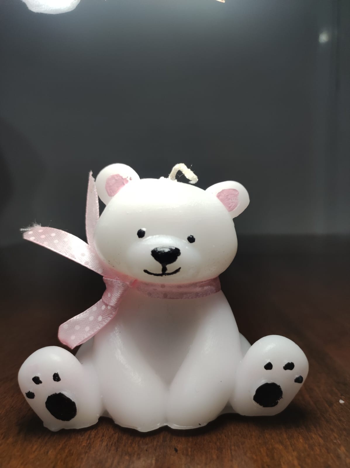 Ayıcık mum | Teddy Bear Candle. - BEYAZ