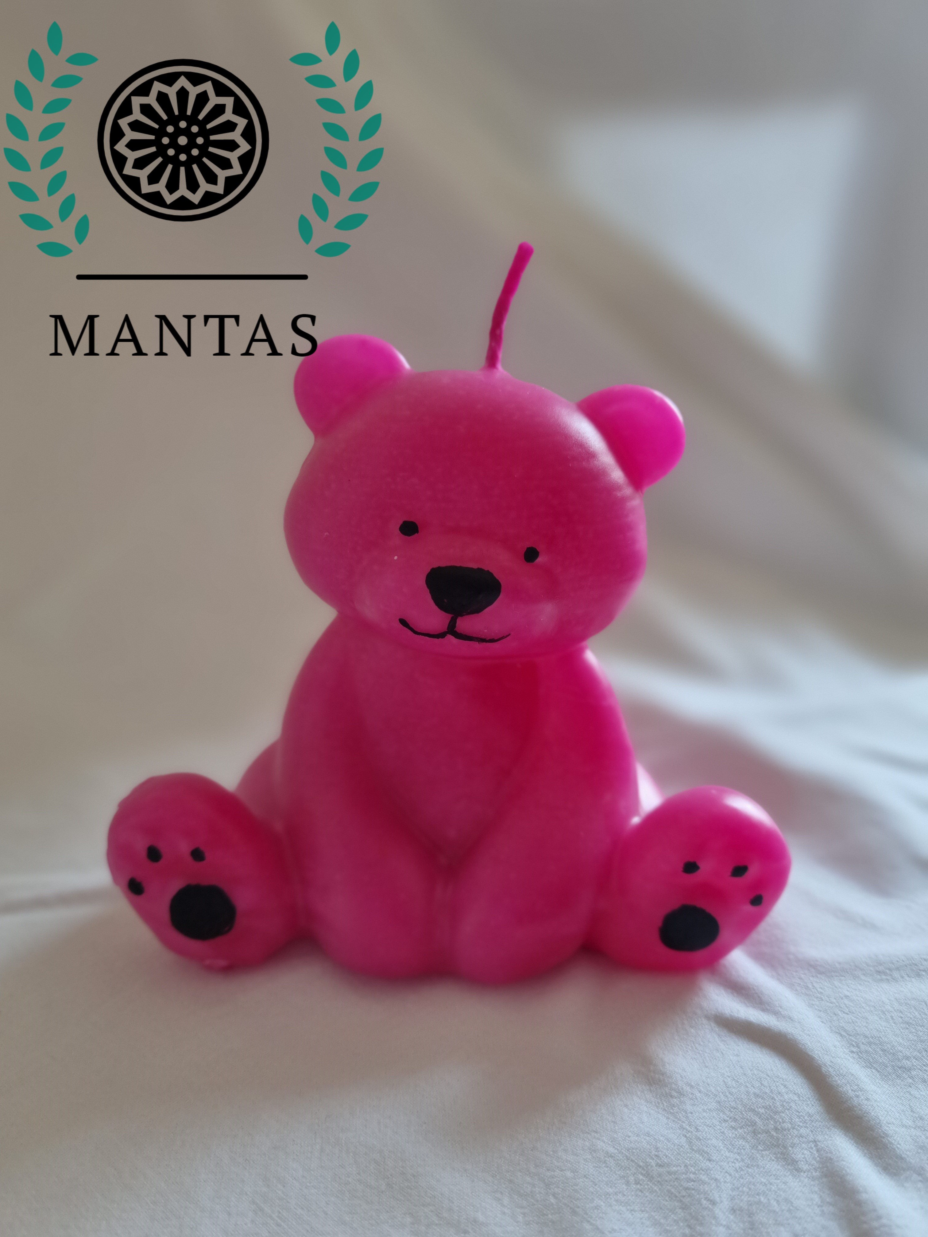 Ayıcık mum | Teddy Bear Candle. - PEMBE