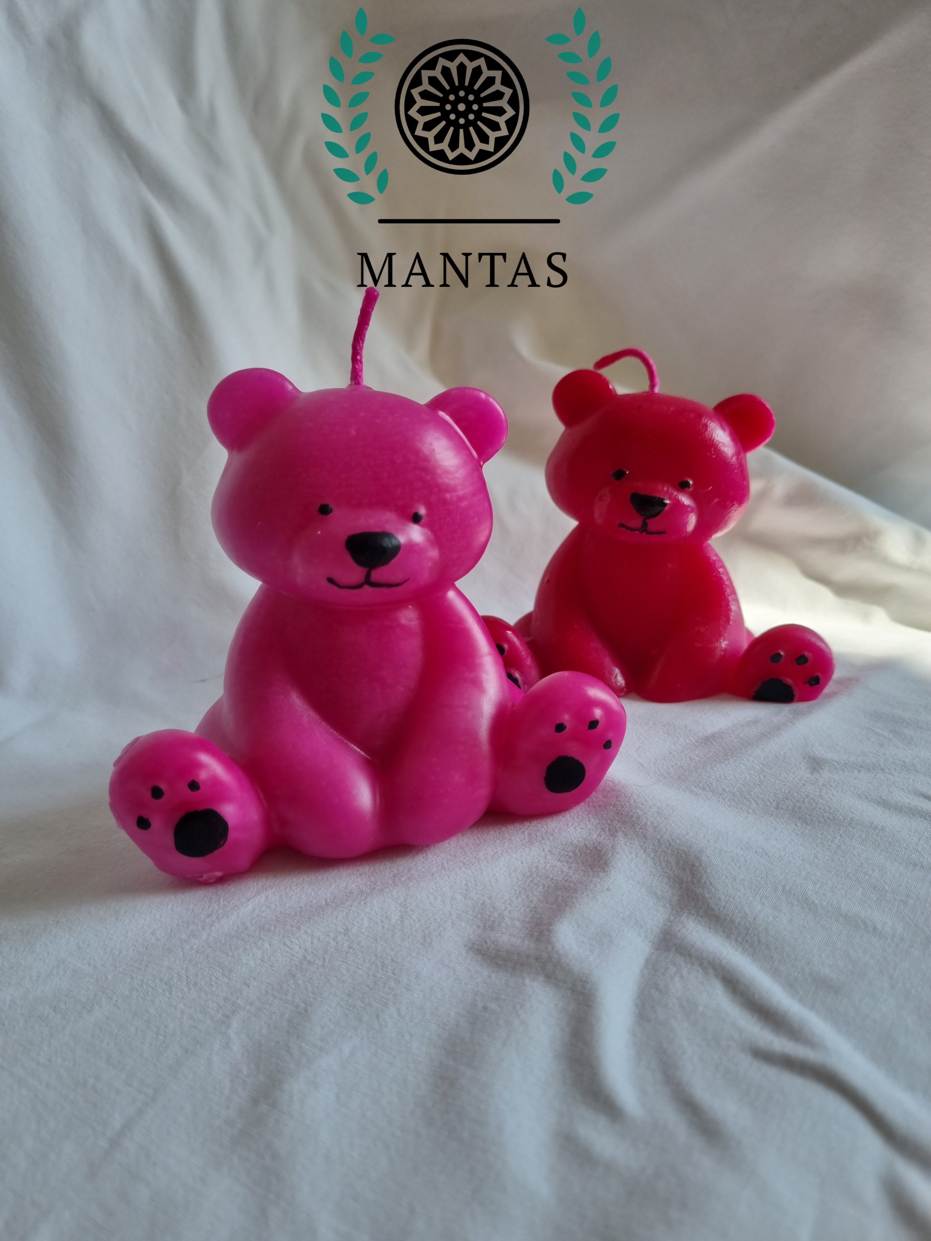 Ayıcık mum | Teddy Bear Candle. - PEMBE