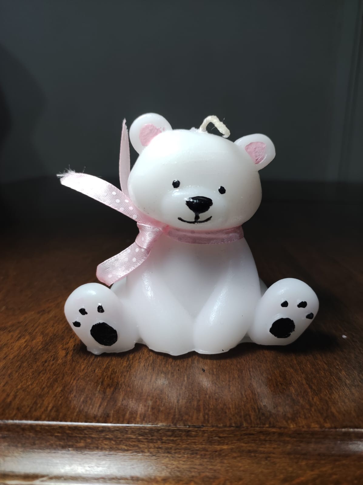 Ayıcık mum | Teddy Bear Candle. - BEYAZ