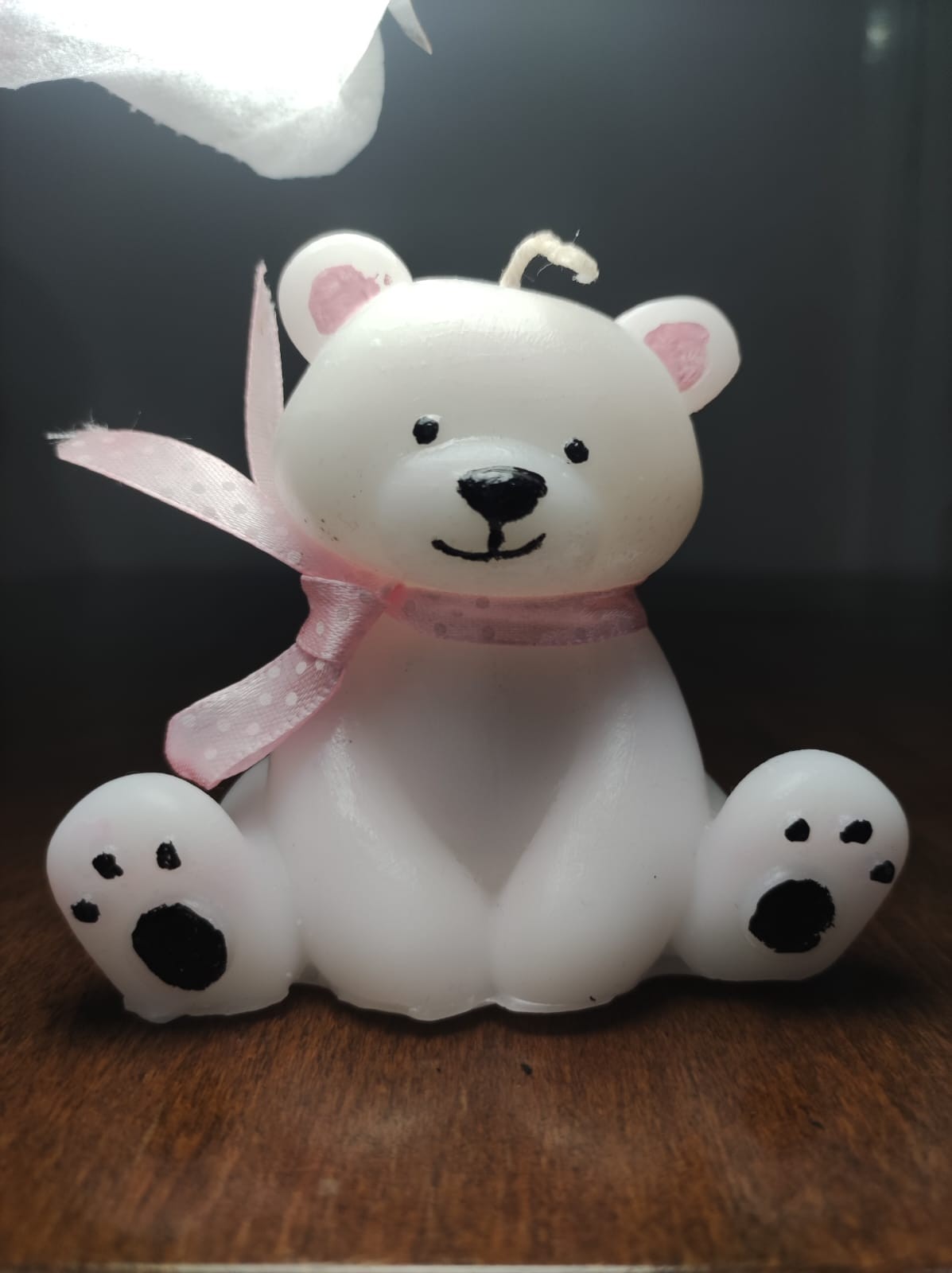 Ayıcık mum | Teddy Bear Candle. - BEYAZ