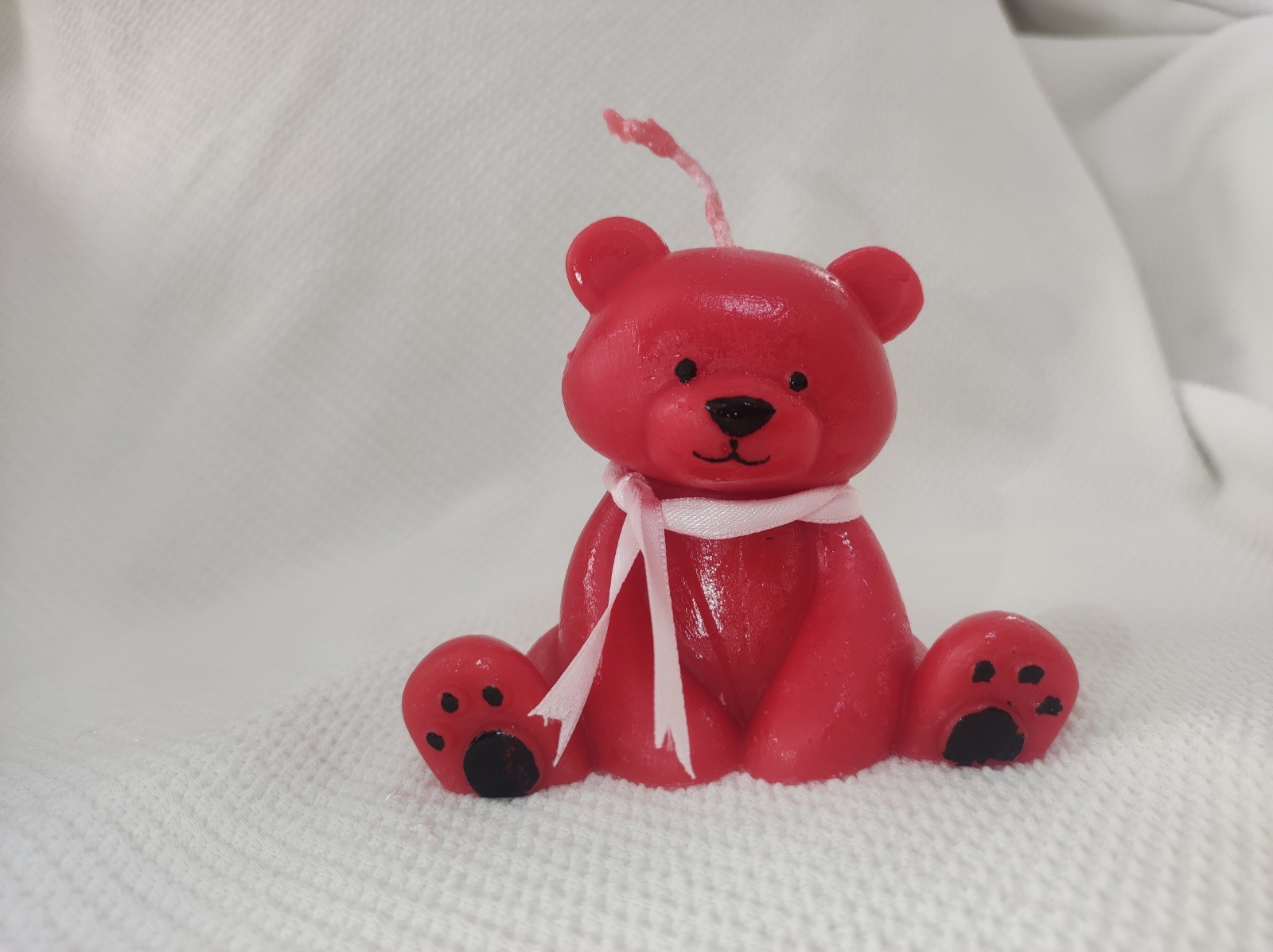 Ayıcık mum | Teddy Bear Candle. - KIRMIZI