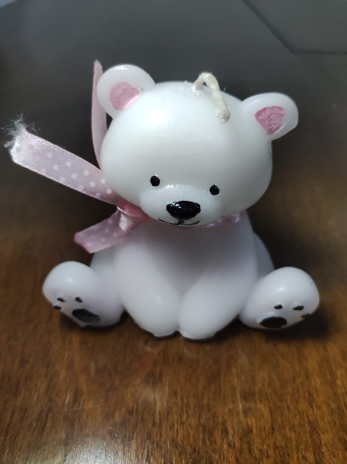 Ayıcık mum | Teddy Bear Candle. - BEYAZ