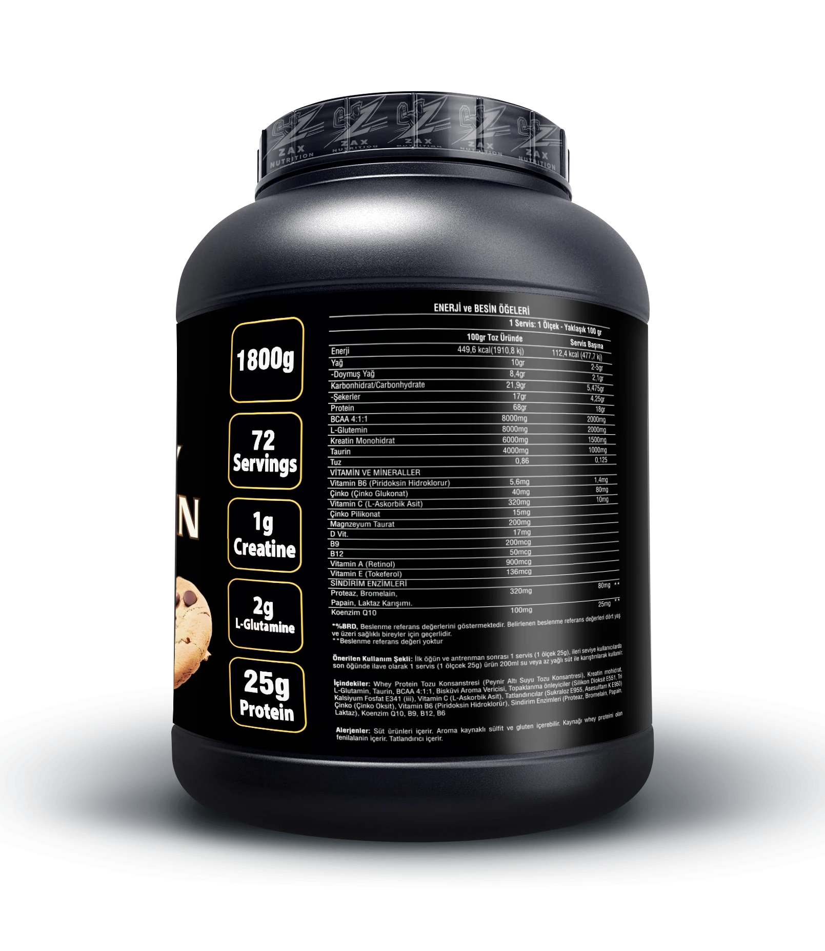 WHEY PROTEIN - COOKIE - 1800GR - WHEY PROTEIN-COOKIE-1800 GR