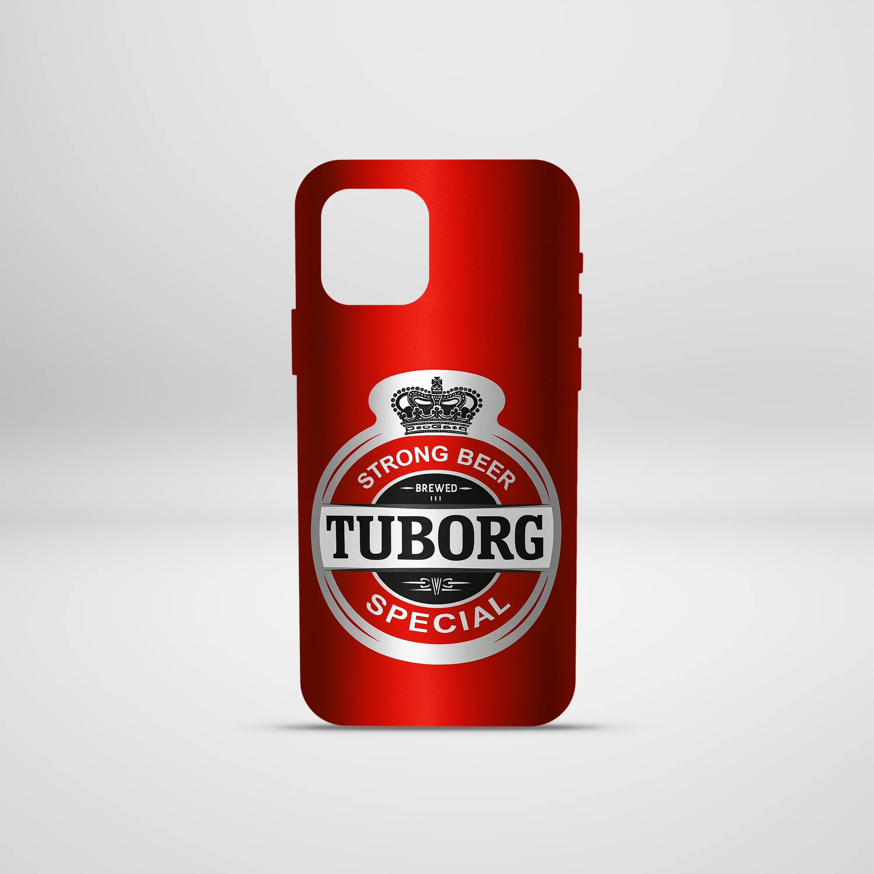 Kırmızı Tuborg Baskılı Telefon Kılıfı