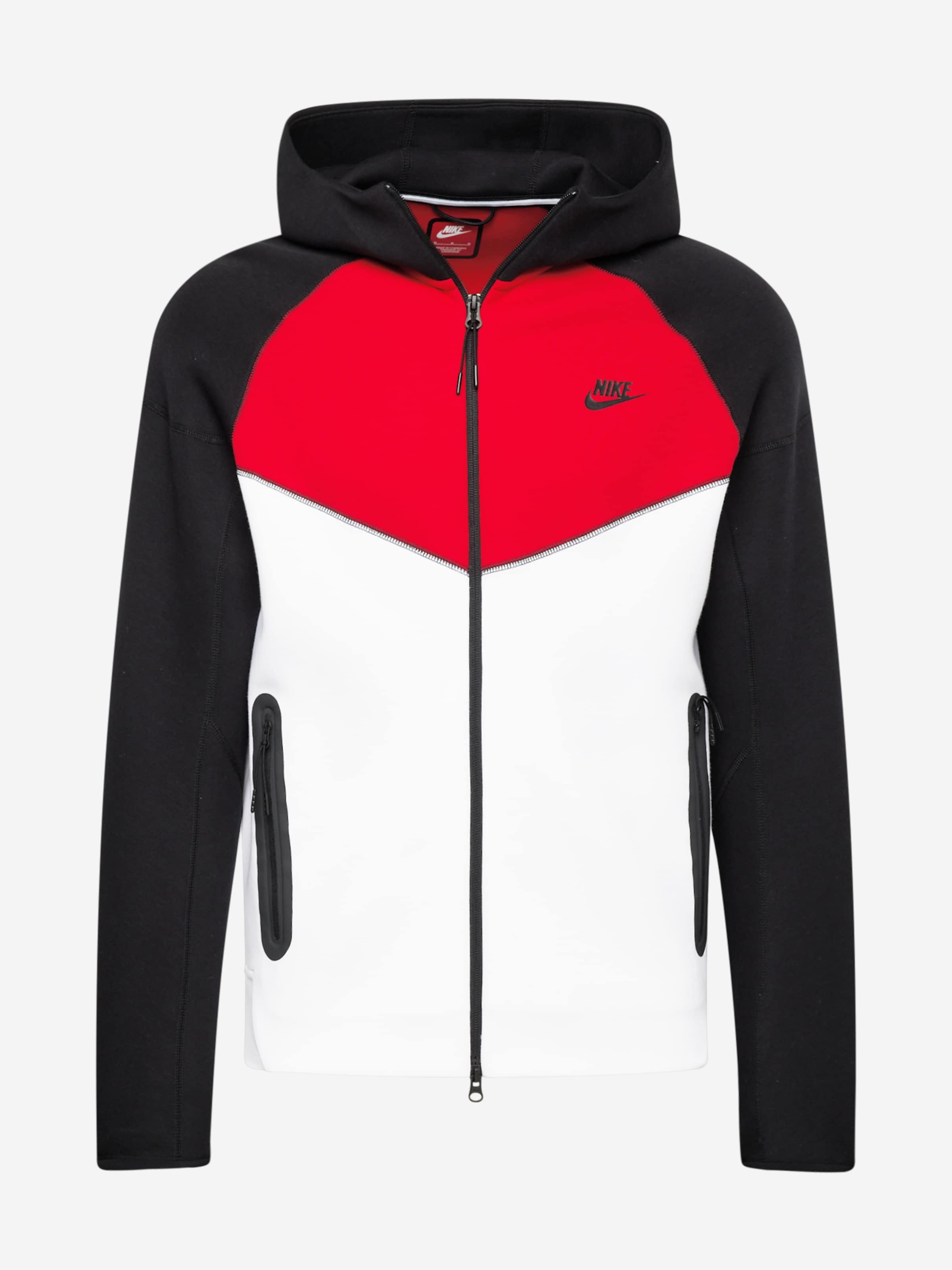 Tech Fleece Windrunner Hoodie - Red/Black/White