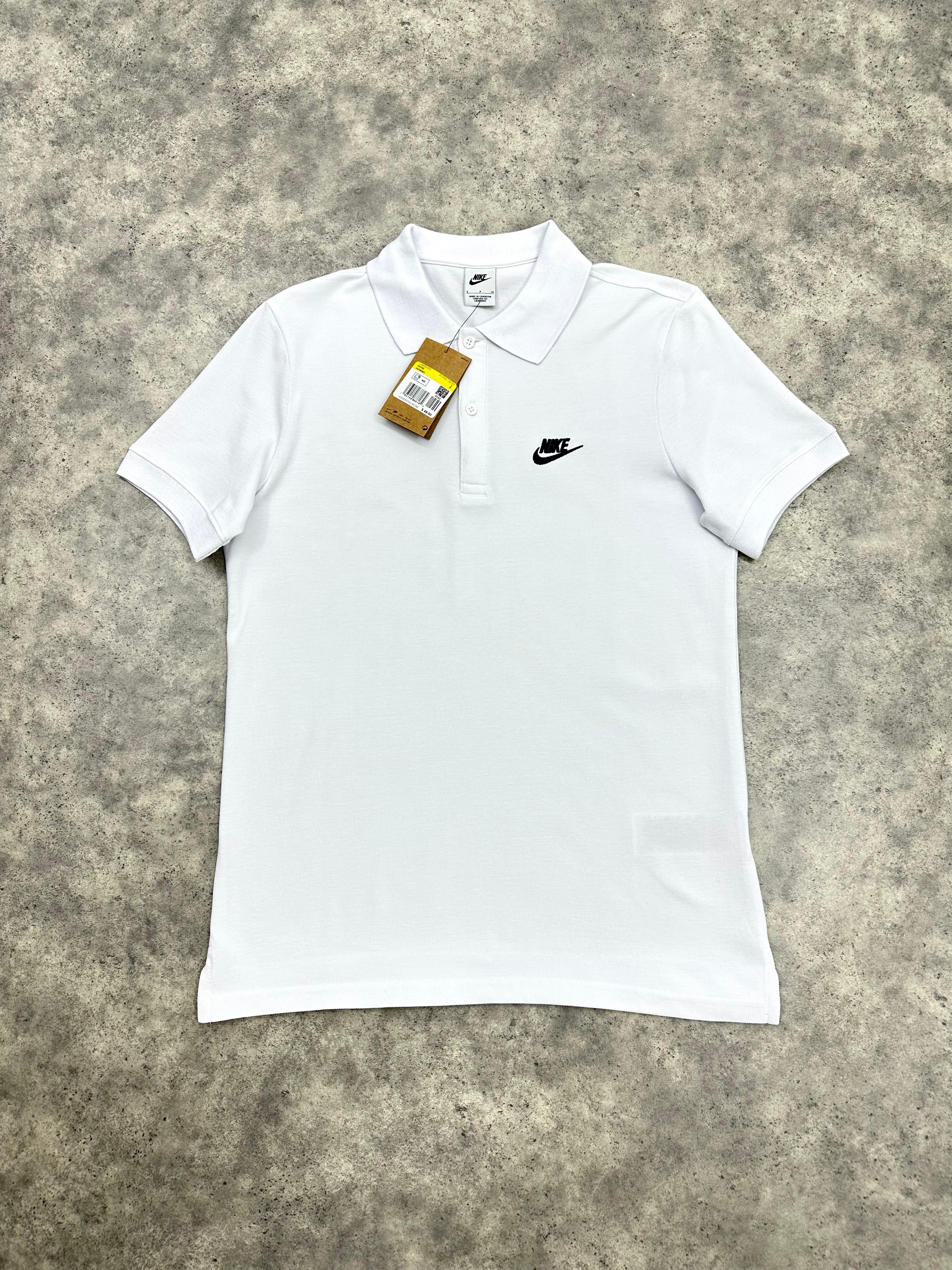 Nike Club Fleece Polo Yaka Tişört - Beyaz