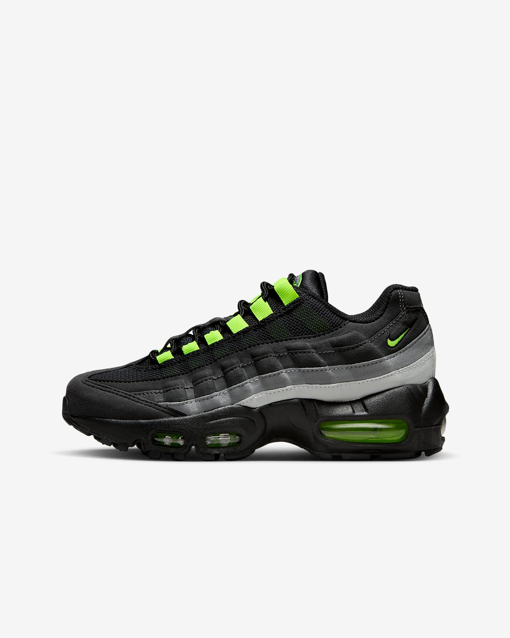 Nike Air Max 95 Ayakkabı - Black/Anthracite/Smoke Grey/Volt