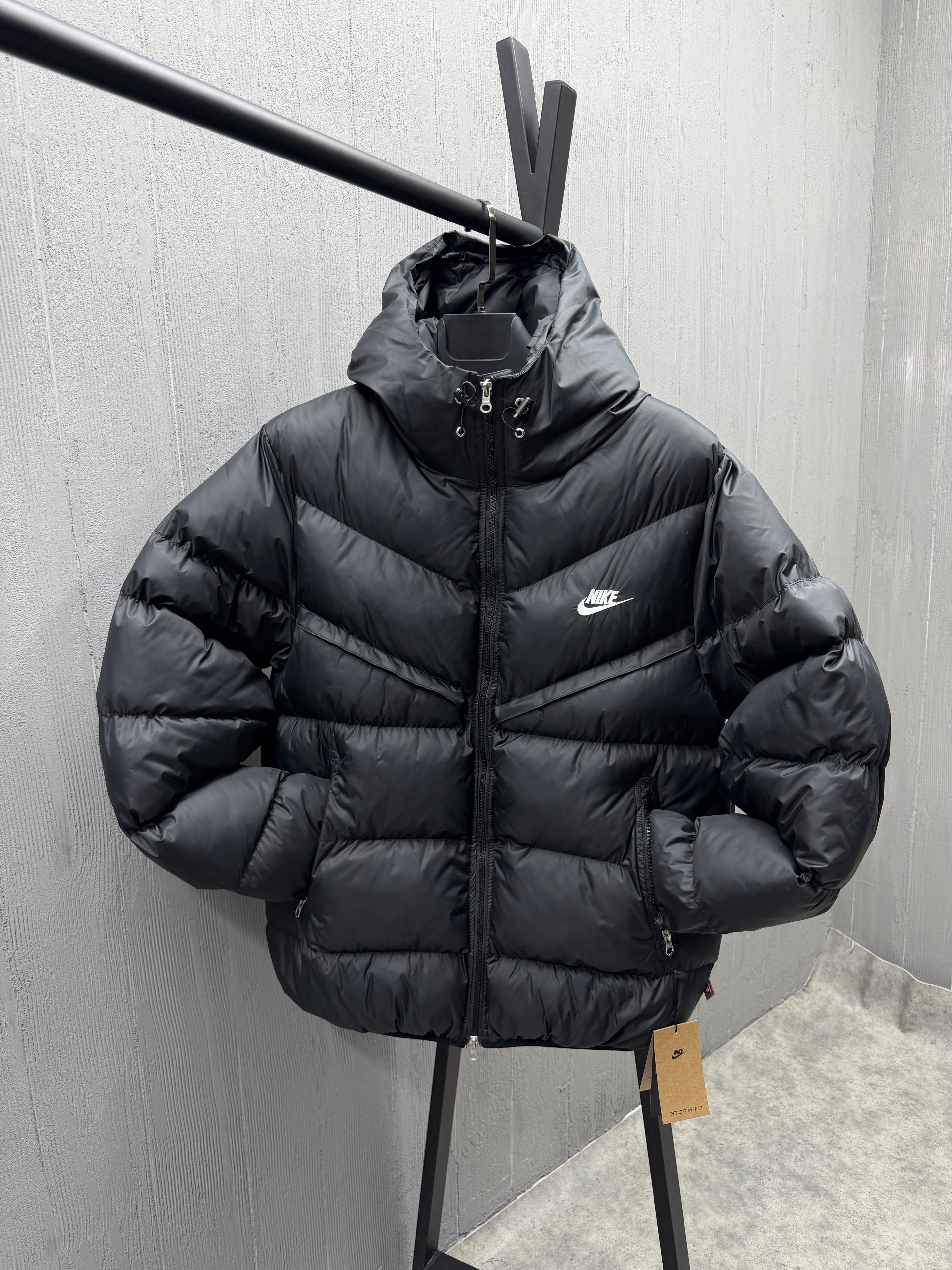 Nike Storm-FIT Premium Puffer Mont - Siyah