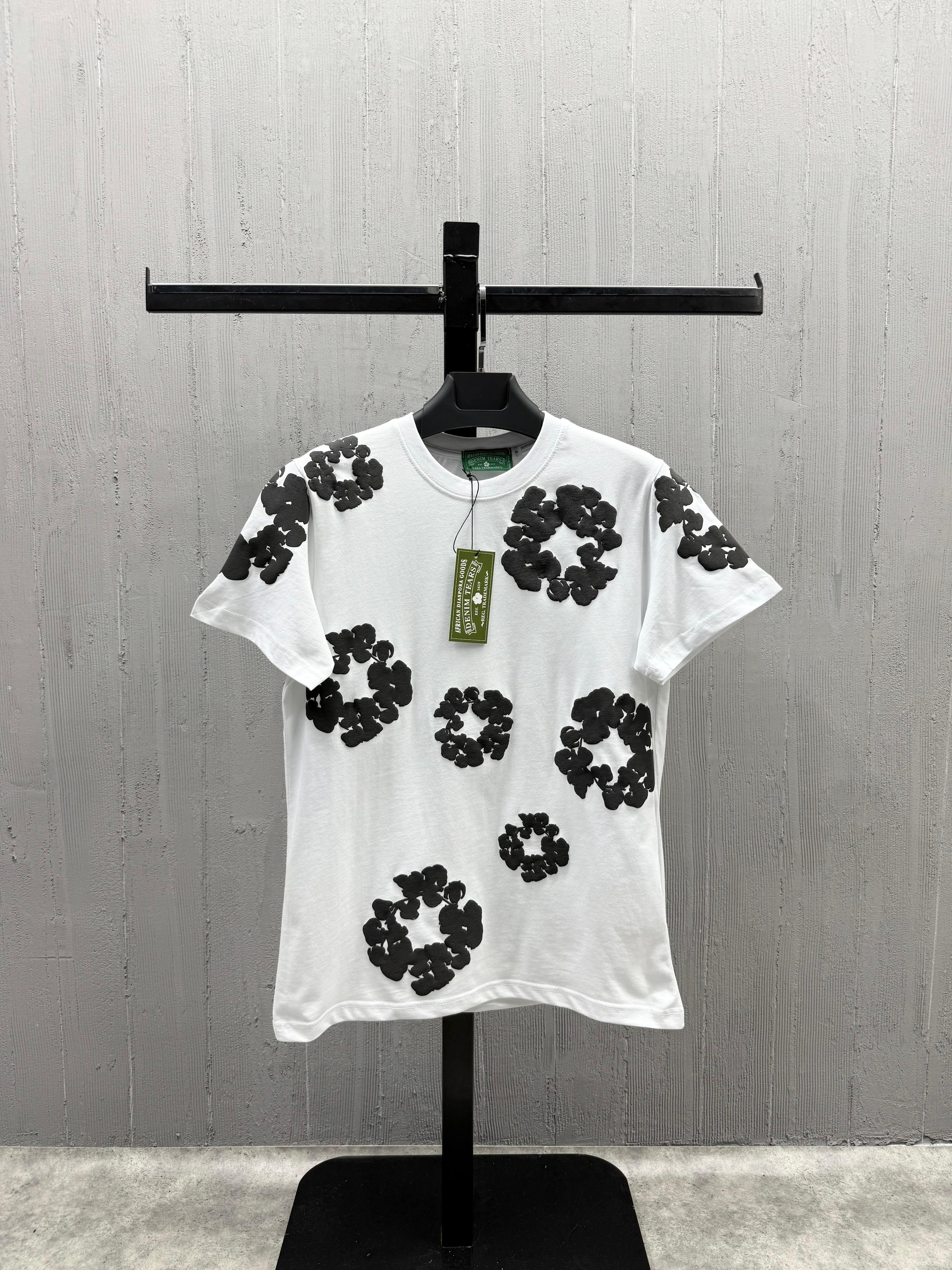 Denim Tears Tişört - White / Black