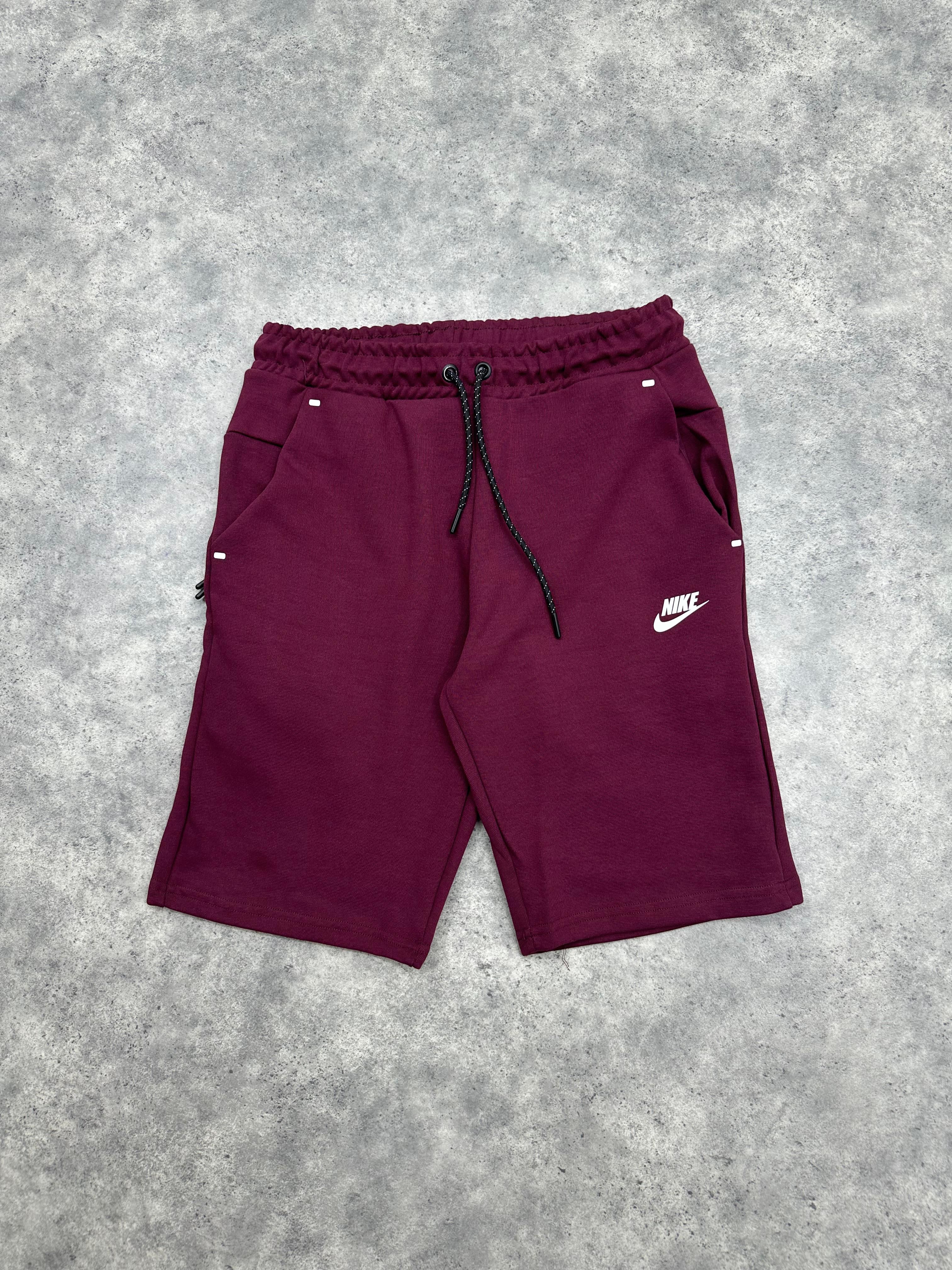 Nike Tech Fleece Şort S13 - Bordo