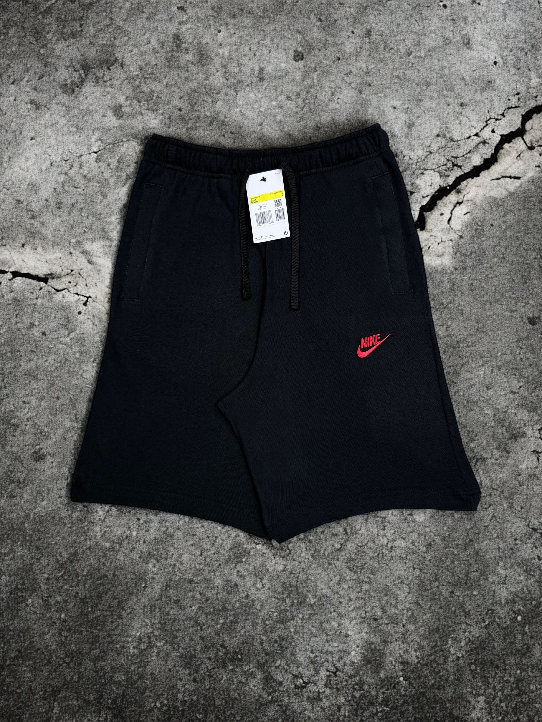 Nike Orijinal Club Fleece Jersey Şort - Black / Red