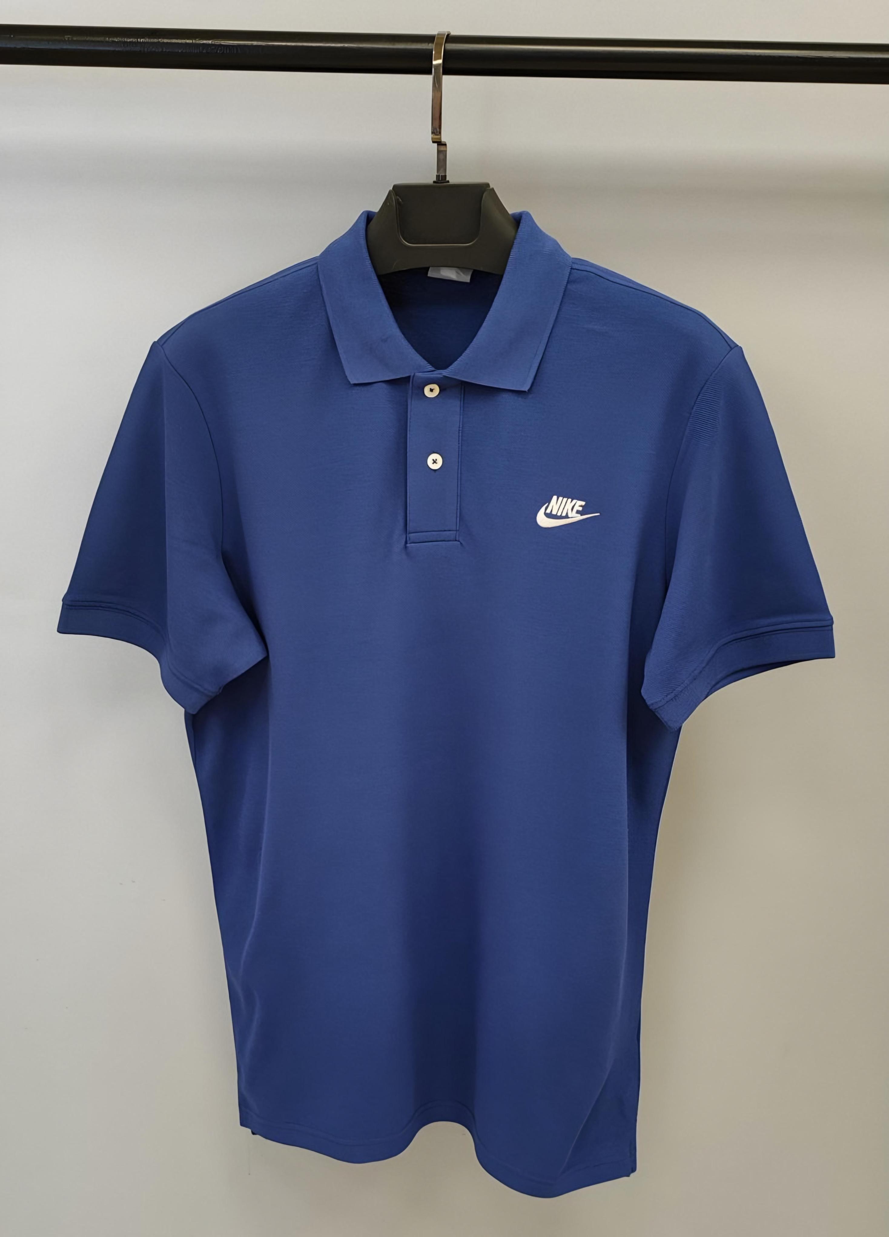 Nike Club Fleece Polo Yaka Tişört - İndigo