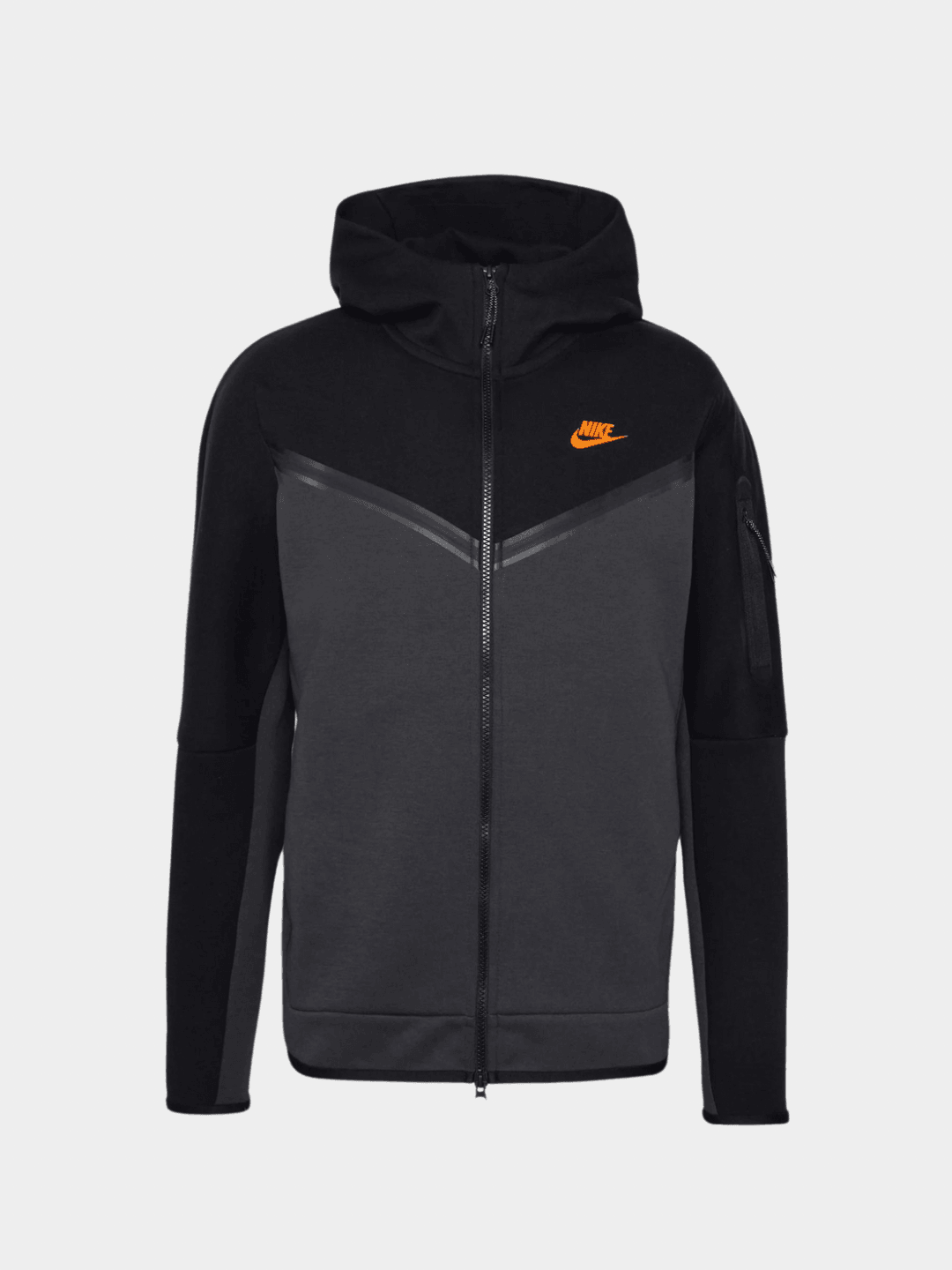 Nike Tech Fleece Hoodie Premium - Black Anhtracite Orange