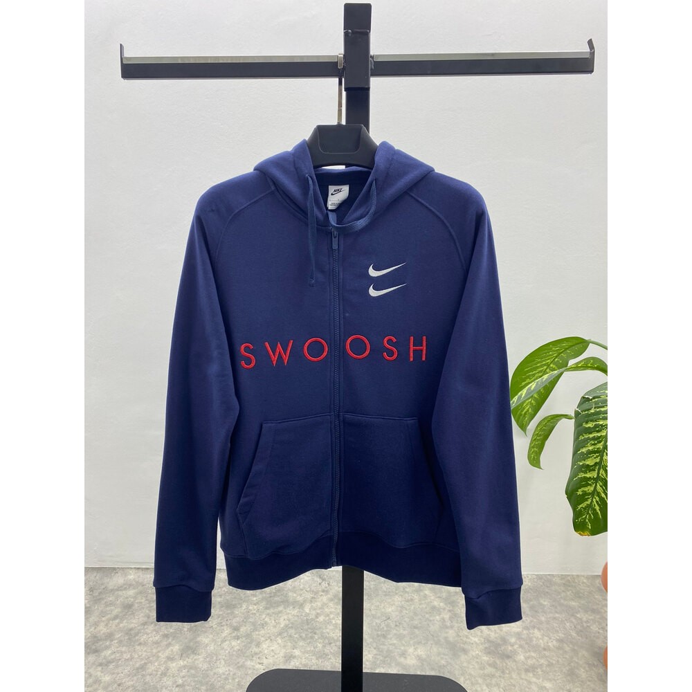 Nike Double Swoosh Full Zip Hoodie Lacivert