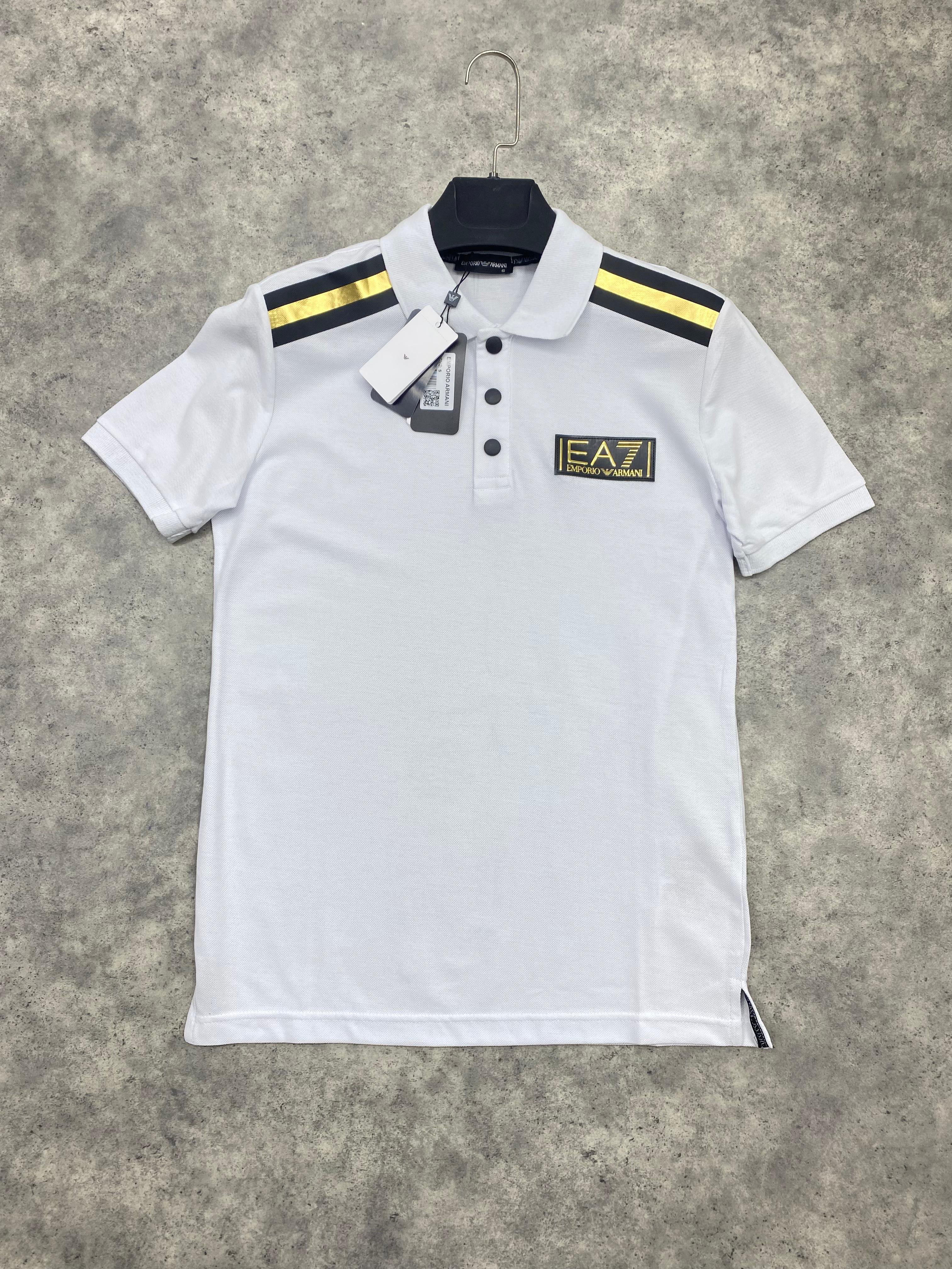 Emporio Armani Polo Yaka Tişört 1081 - Beyaz