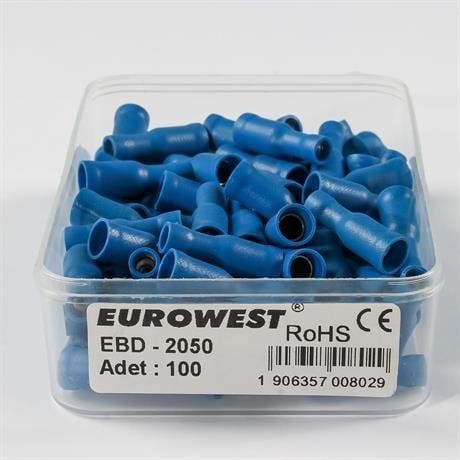 Eurowest 1,50-2,50mm Dişi Terminaller İzoleli Kablo Ucu