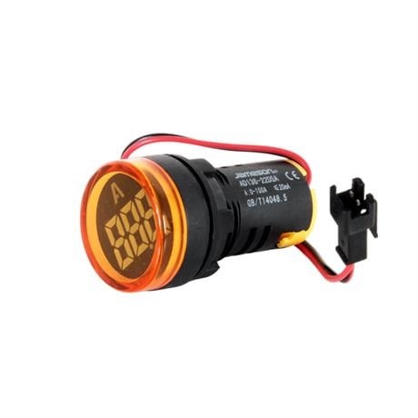 JAMESON 22MM 0-100A LEDLİ AKIM TRAFOLU AMPERMETRE SARI