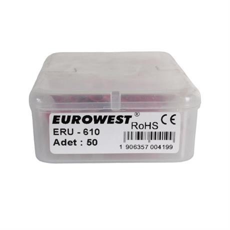 Eurowest 8,00-10,00mm M6 Yuvarlak Tip İzoleli Kablo Ucu
