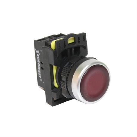 Eurowest Işıklı Buton Kırmızı Led 24v