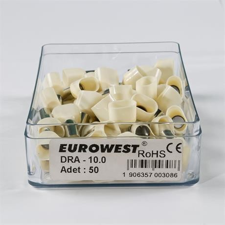 Eurowest 2x10 mm Bej Çift Girişli İzoleli Yüksük