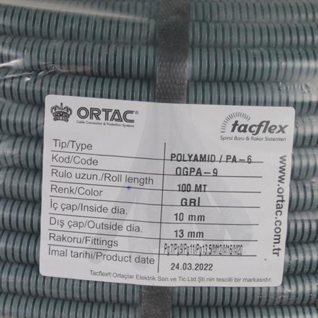 Ortaç Pg-9 Gri Polyamıd Spiral | OGPA-9