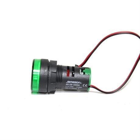 JAMESON 22MM 0-100A LEDLİ AKIM TRAFOLU AMPERMETRE YEŞİL