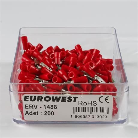 Eurowest 0,50-1,50mm Erkek Faston Tip İzoleli Kablo Ucu