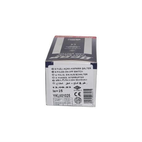 OPAŞ 6x25A 0-1 AÇ-KAPA KİLİTLİ ŞALTER