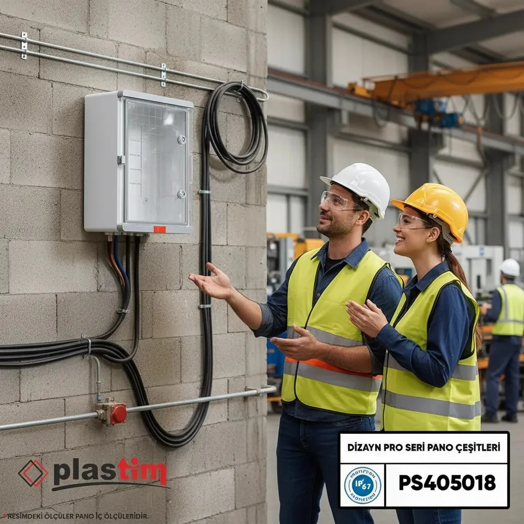 PLASTİM Pano 40x50x18 cm Şeffaf Kapaklı Dizayn Pro Serisi IP67 2025