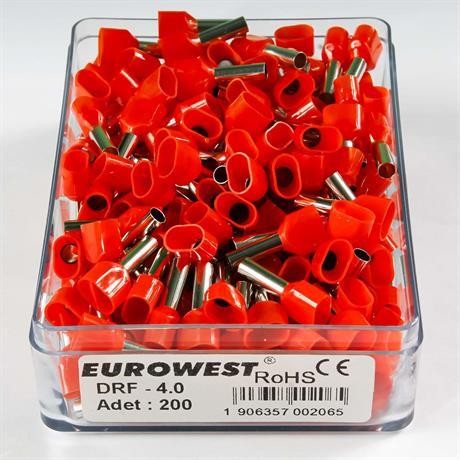 Eurowest 2x4,00mm Turuncu Çift Girişli İzoleli Yüksük
