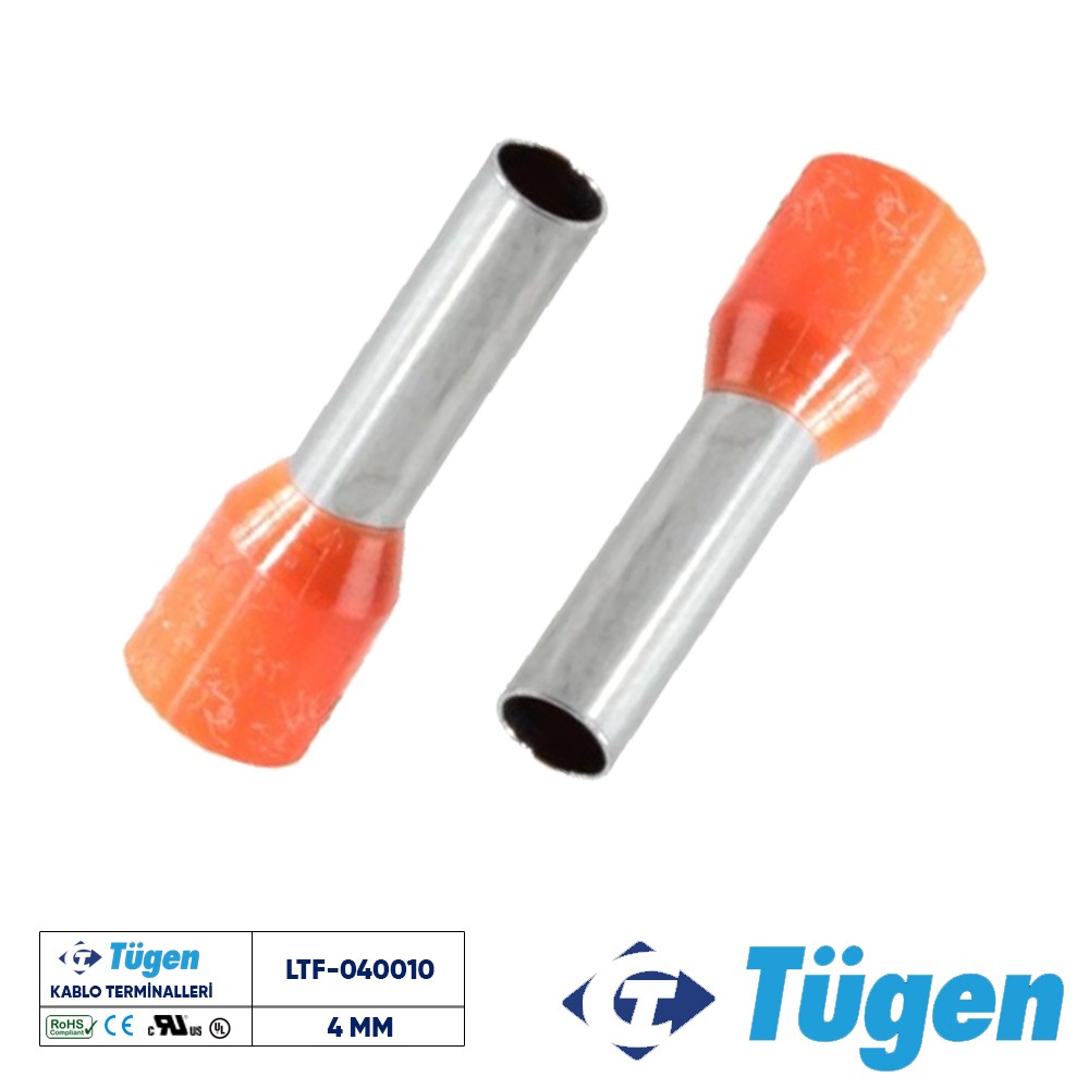 TÜGEN 4,00mm İZOLELİ YÜKSÜK TURUNCU