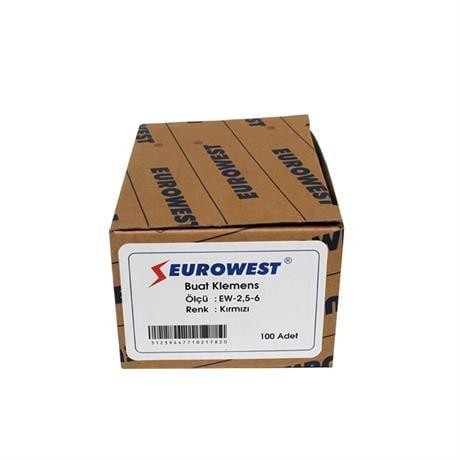 EUROWEST 0,50-2,5mm GEÇMELİ BUAT KLEMENSİ KIRMIZI