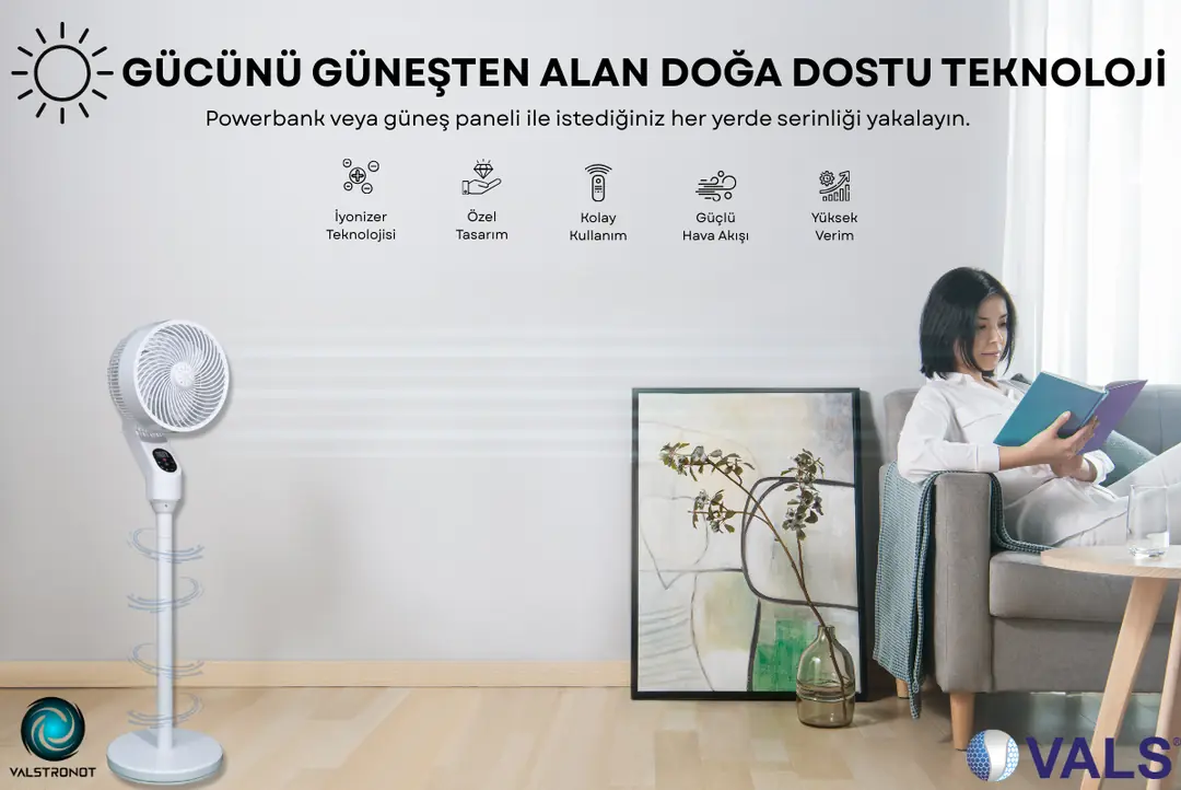 Valstronot SF-10 VADC 3D Salınım Vantilatör Beyaz