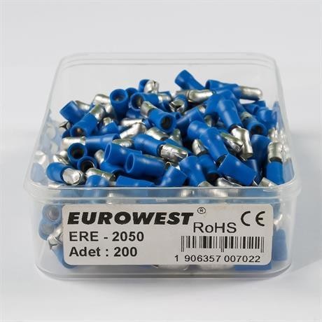 EUROWEST 1,50-2,50MM ERKEK TERMİNALLER İZOLELİ KABLO UCU