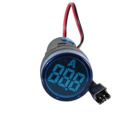 JAMESON 22MM 0-100A LEDLİ AKIM TRAFOLU AMPERMETRE MAVİ