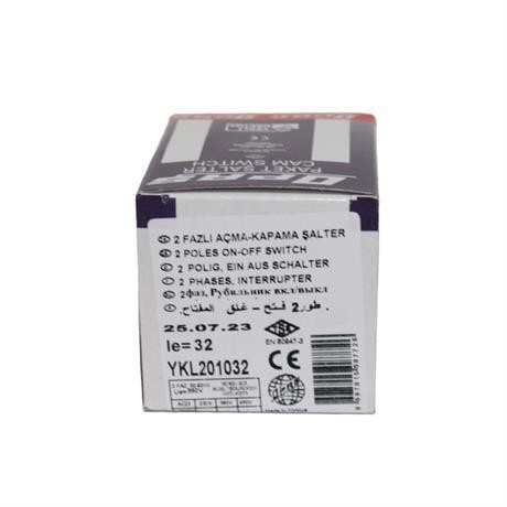 OPAŞ 2x32A 0-1 AÇ-KAPA KİLİTLİ ŞALTER
