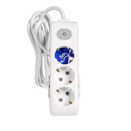 VİKO MULTİ-LET 3 LÜ PRİZ ANAHTARLI TOP KABLOLU Ç.K 5 MT