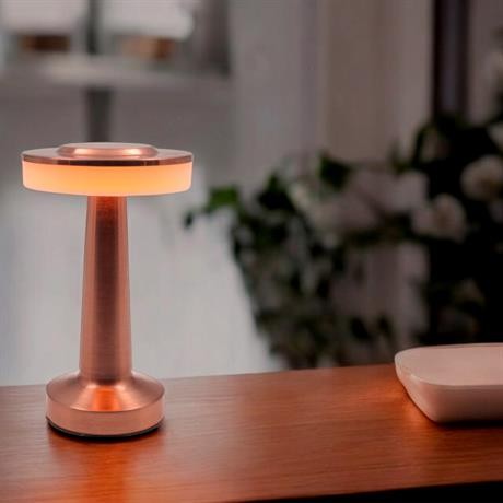 POWERDEX Ledli USB Şarjlı Dokunmatik Yuvarlak İnce Masa Lambası PD-232