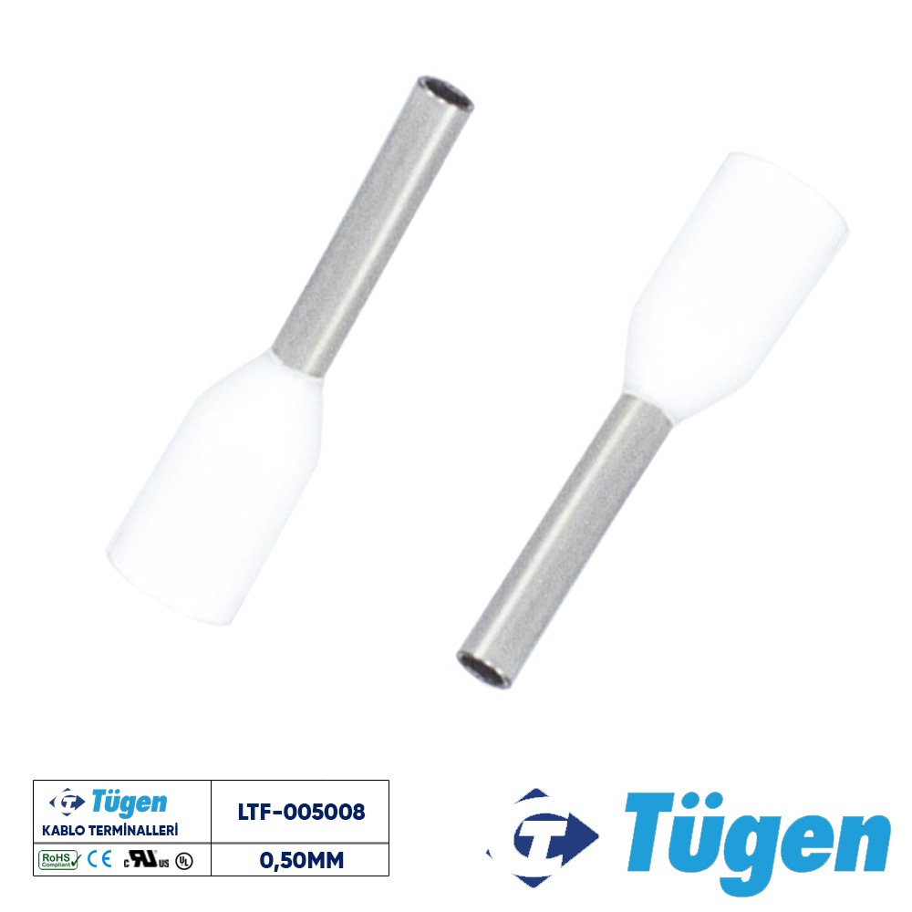 TÜGEN 0,50mm İZOLELİ YÜKSÜK BEYAZ