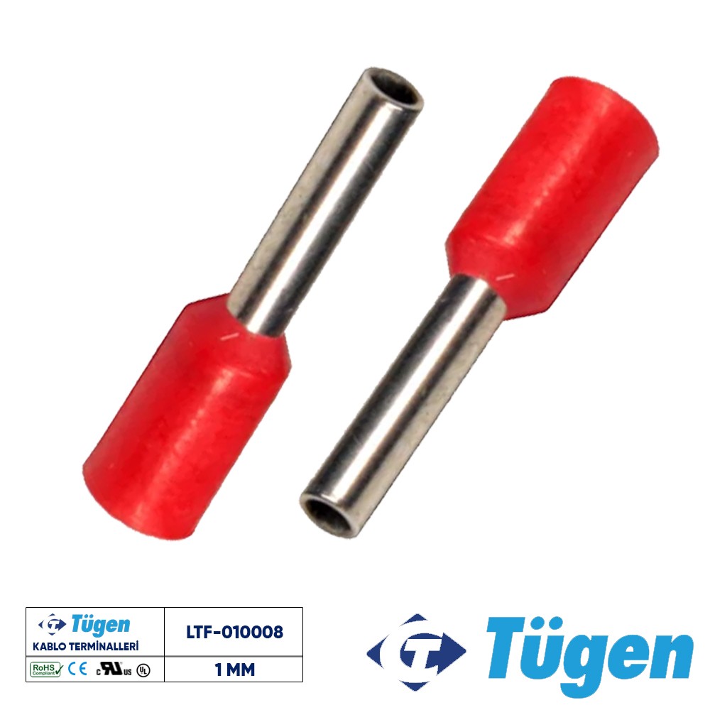 TÜGEN 1,00mm İZOLELİ YÜKSÜK KIRMIZI
