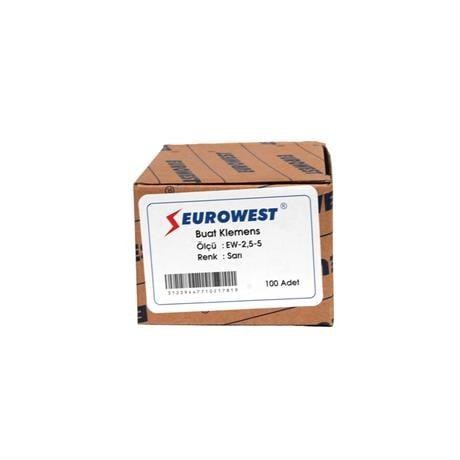 EUROWEST 0,50-2,5mm GEÇMELİ BUAT KLEMENSİ SARI