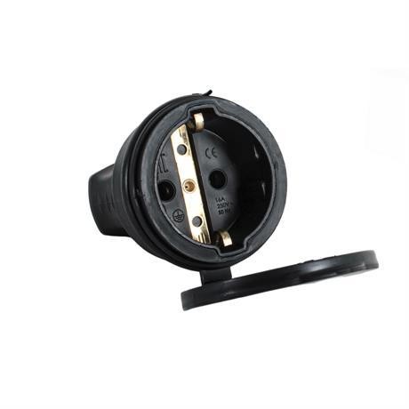 BYES 1/16A 220V KAUÇUK UZATMA PRİZ IP44
