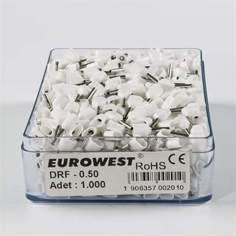 Eurowest 2x0,50mm Beyaz Çift Girişli İzoleli Yüksük